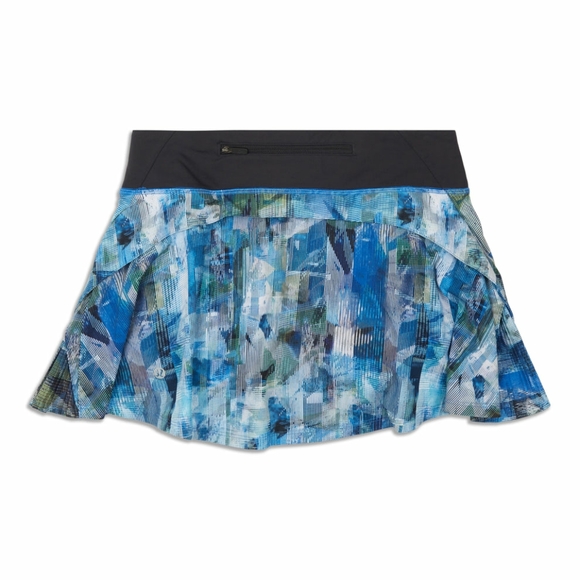 Luluemon Pace Rival Skirt Skort Floral Blue Sz 6 - Picture 2 of 6